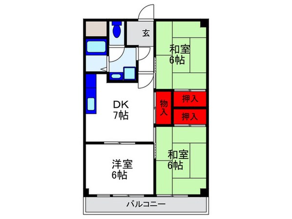 シャトー黒田の物件間取画像